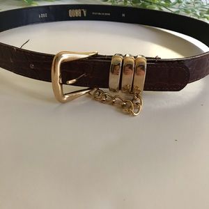 A.Brod  Gold Chain  Brown Belt M